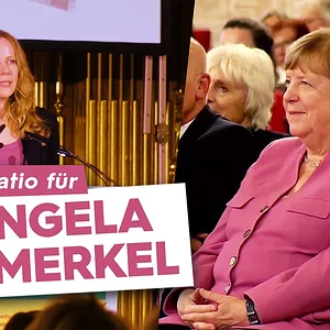 Medium 'Sarah Bosetti hält eine Laudatio auf Angela Merkel' in der Kategorie 'Sonstiges'